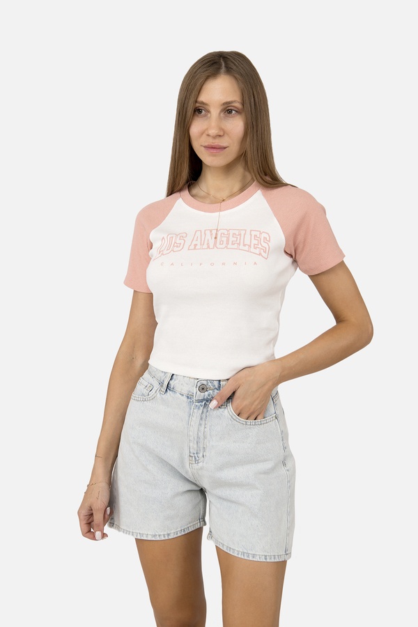 Женская футболка с коротким рукавом 42 цвет розовый ЦБ-00255009