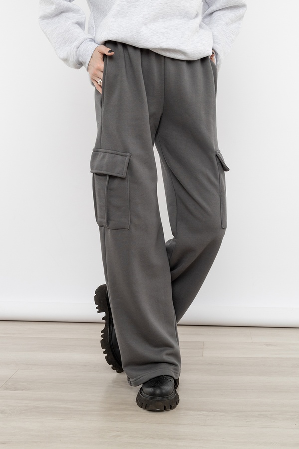Женские спортивные брюки 46 цвет графитовый ЦБ-00233183 SKT000940850 фото