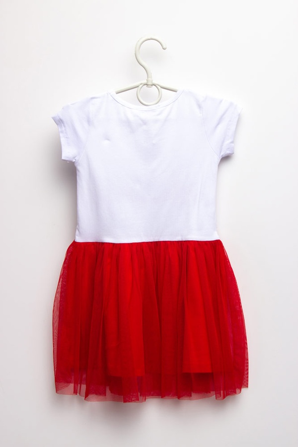 Сукня з фатиновою спідницею колір червоний ЦБ-00151821 SKT000518559 фото