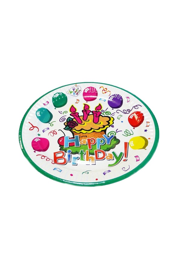 Набор "Тарелки бумажные "С днем рождения" цвет разноцветный ЦБ-00208663 SKT000884963 фото