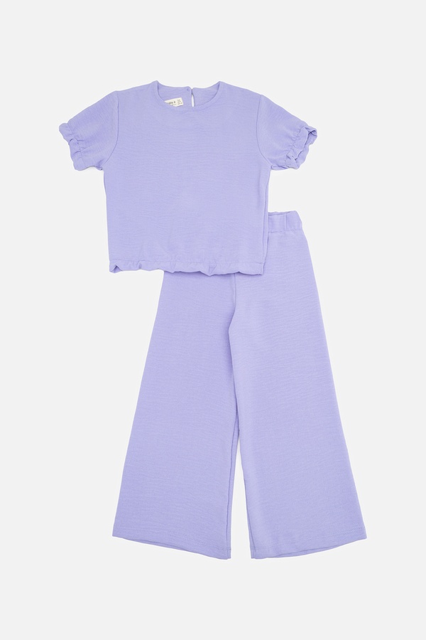 Костюм зі штанами для дівчинки 104 колір бузковий ЦБ-00243479 SKT000968102 фото