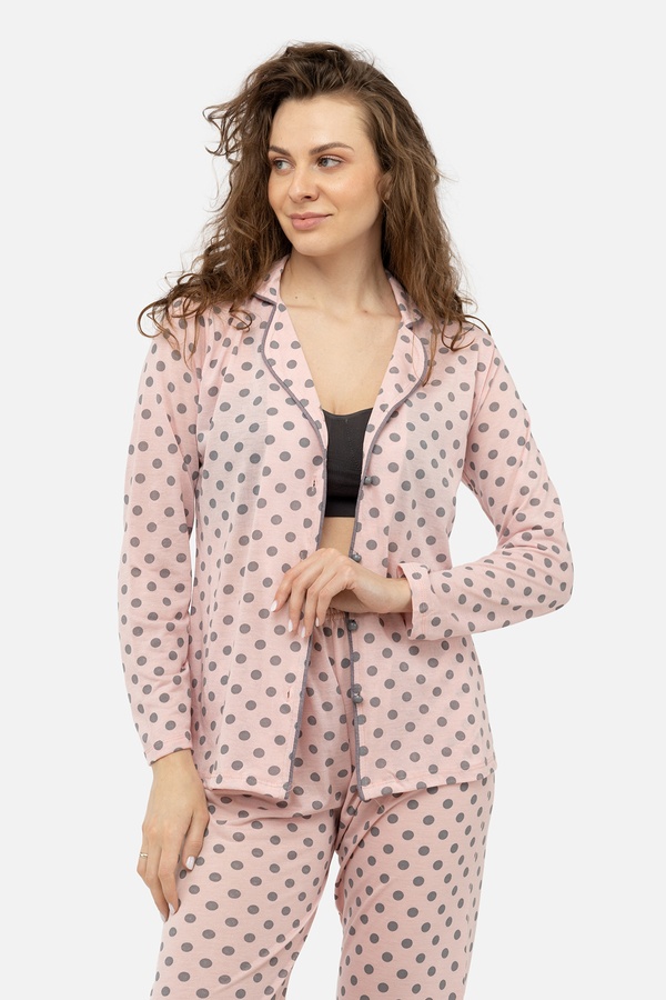 Жіноча піжама 50 колір рожевий ЦБ-00242530 SKT000964934 фото