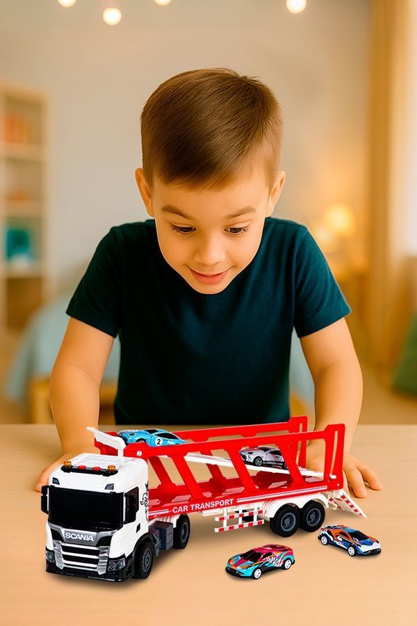 Игровой набор серии "Large Truck" &mdash; Автоперевозчик Scania TECHNODRIVE 6414KS ЦБ-00288977 фото