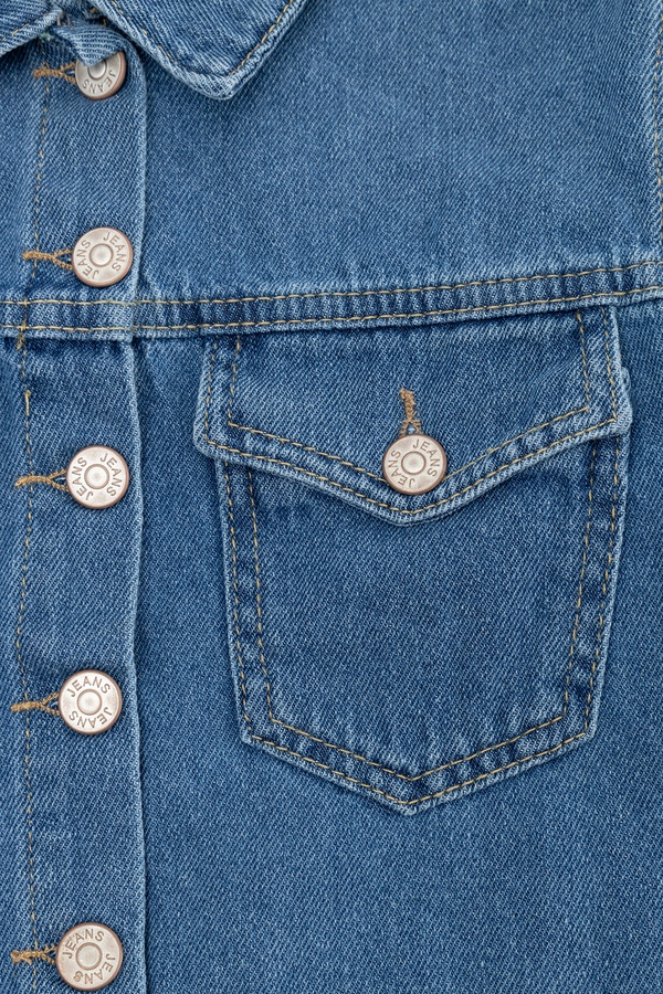 Куртка джинсова для дівчинки 122 колір блакитний ЦБ-00242194 SKT000963891 фото