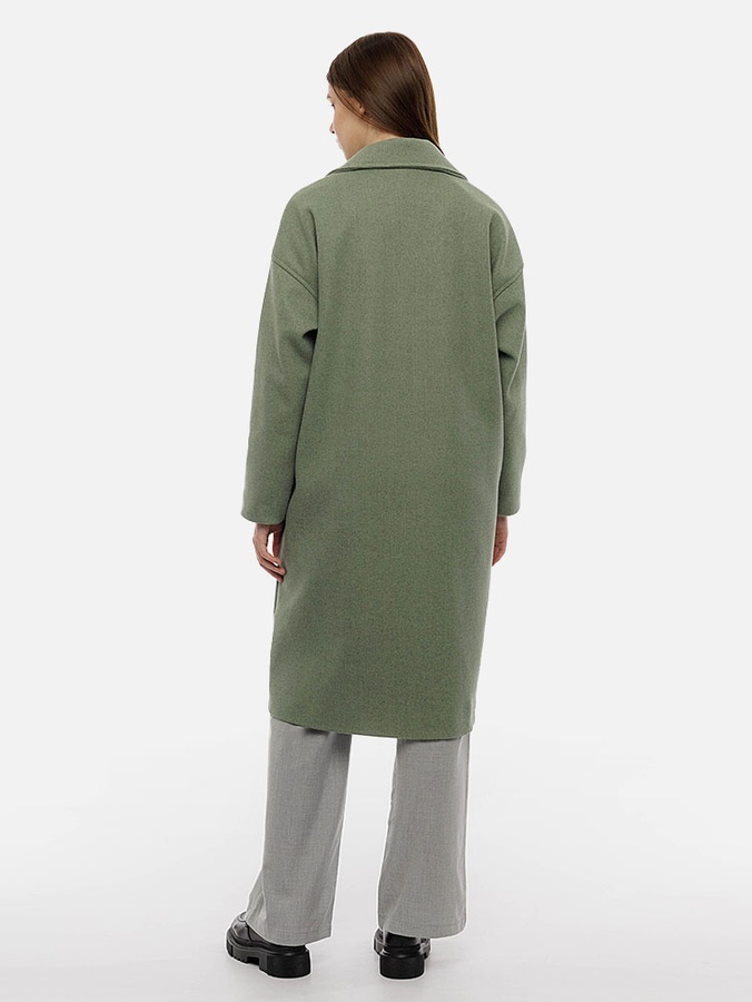 Жіноче пальто оверсайз 44 колір оливковий ЦБ-00214710 SKT000896948 фото