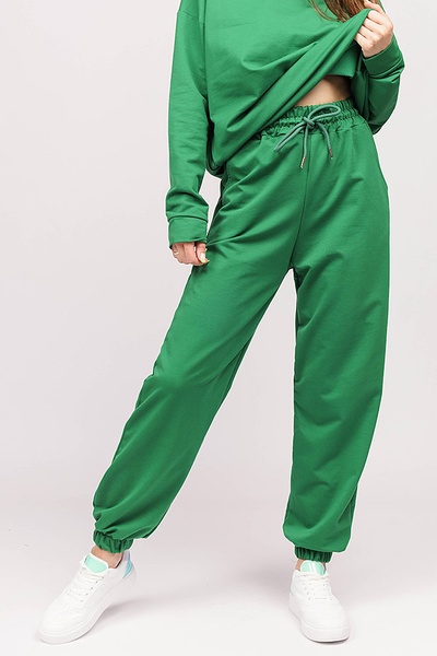 Штани спортивні жіночі 52 колір зелений ЦБ-00183875 SKT000608512 фото