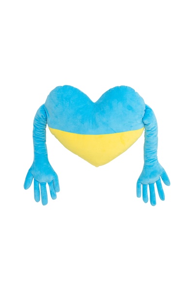 М'яка іграшка патріотична "Серце" колір жовто-блакитний ЦБ-00236476 SKT000952386 фото