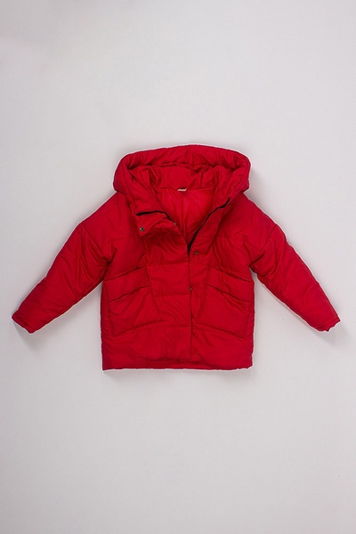 Куртка короткая на девочку 164 цвет красный ЦБ-00139588