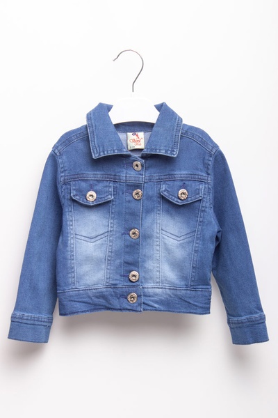 Куртка джинсова которка на дівчинку 104 колір синій ЦБ-00148396 SKT000509423 фото