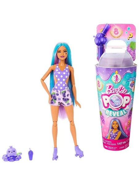 Лялька Barbie "Pop Reveal" серії "Соковиті фрукти" – виноградна содова колір різнокольоровий ЦБ-00231946 SKT000937567 фото