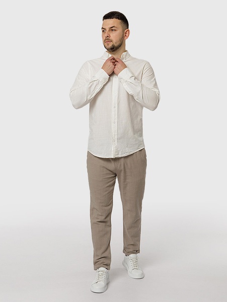 Чоловіча сорочка з довгим рукавом 52 колір білий ЦБ-00218783 SKT000905288 фото