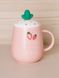 Чашка с крышкой "Strawberry" цвет розовый ЦБ-00224661 SKT000920659 фото 1