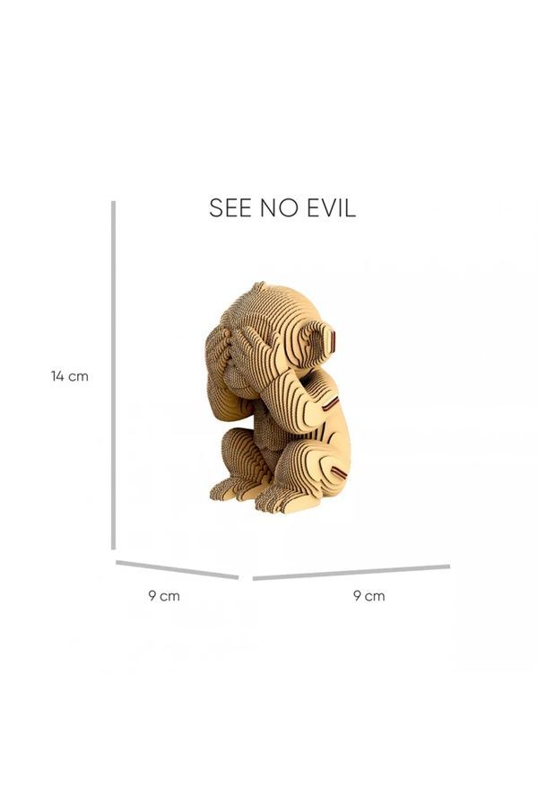 Картонный конструктор Cartonic 3D Puzzle MONKEYS TRIO Cartonic CARTTRIOMONK ЦБ-00289956 фото