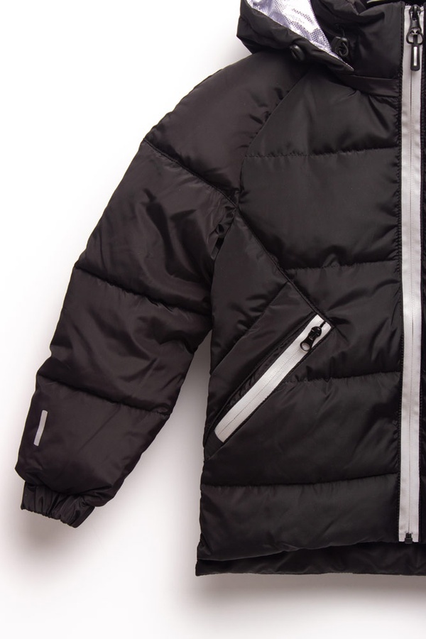 Куртка коротка на хлопчика колір чорний ЦБ-00153746 SKT000524467 фото