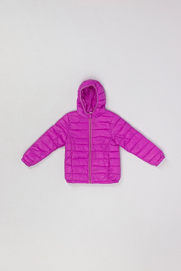Куртка короткая на девочку 122 цвет фиолетовый ЦБ-00170084