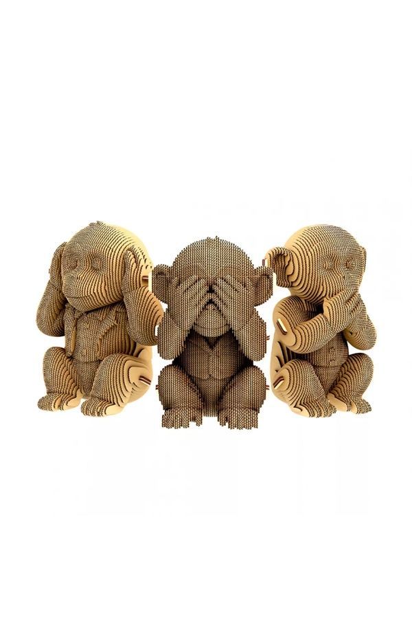 Картонный конструктор Cartonic 3D Puzzle MONKEYS TRIO Cartonic CARTTRIOMONK ЦБ-00289956 фото