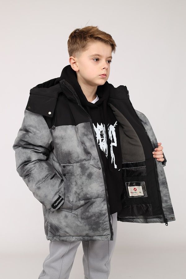 Куртка для мальчика цвет серый 128 ЦБ-00280165 фото