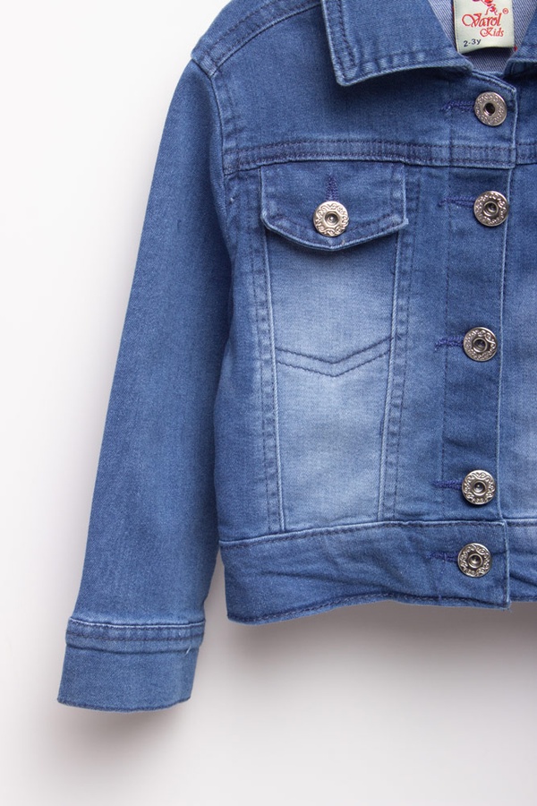 Куртка джинсова которка на дівчинку 104 колір синій ЦБ-00148396 SKT000509423 фото