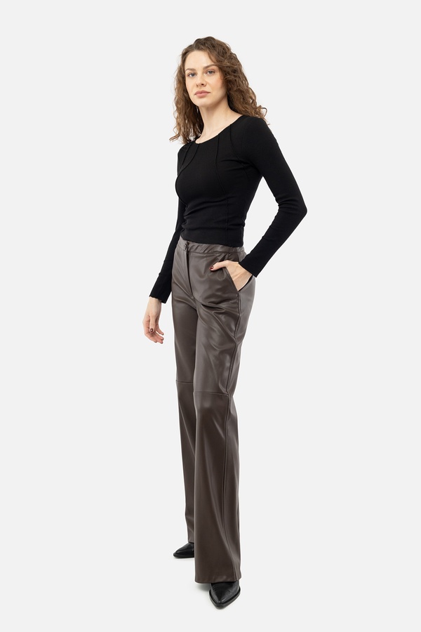 Женские брюки 38 цвет коричневый ЦБ-00241713 SKT000962509 фото