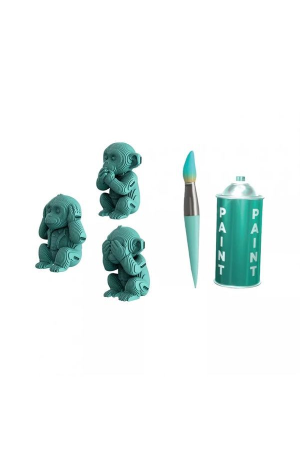 Картонный конструктор Cartonic 3D Puzzle MONKEYS TRIO Cartonic CARTTRIOMONK ЦБ-00289956 фото