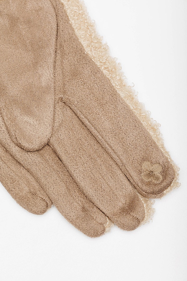 Жіночі рукавички 7 колір бежевий ЦБ-00205153 SKT000878106 фото