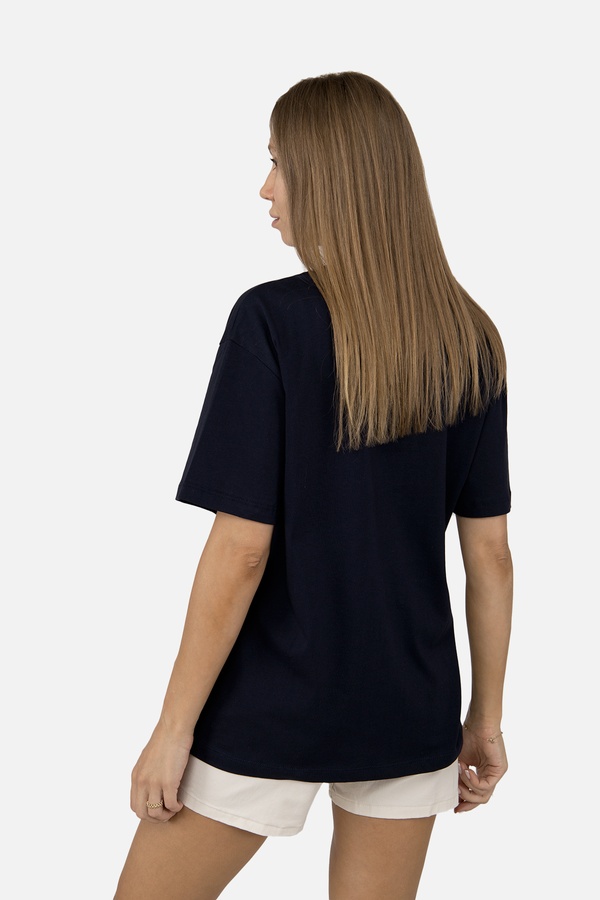 Женская футболка с коротким рукавом 48 цвет темно-синий ЦБ-00253756