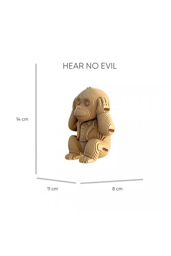 Картонный конструктор Cartonic 3D Puzzle MONKEYS TRIO Cartonic CARTTRIOMONK ЦБ-00289956 фото