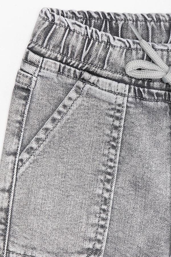 Джогеры джинсовые на мальчика 98 цвет светло-серый ЦБ-00185374 SKT000612051 фото