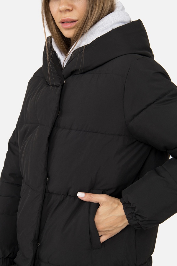 Жіноча куртка 50 колір чорний ЦБ-00223832 SKT000918353 фото