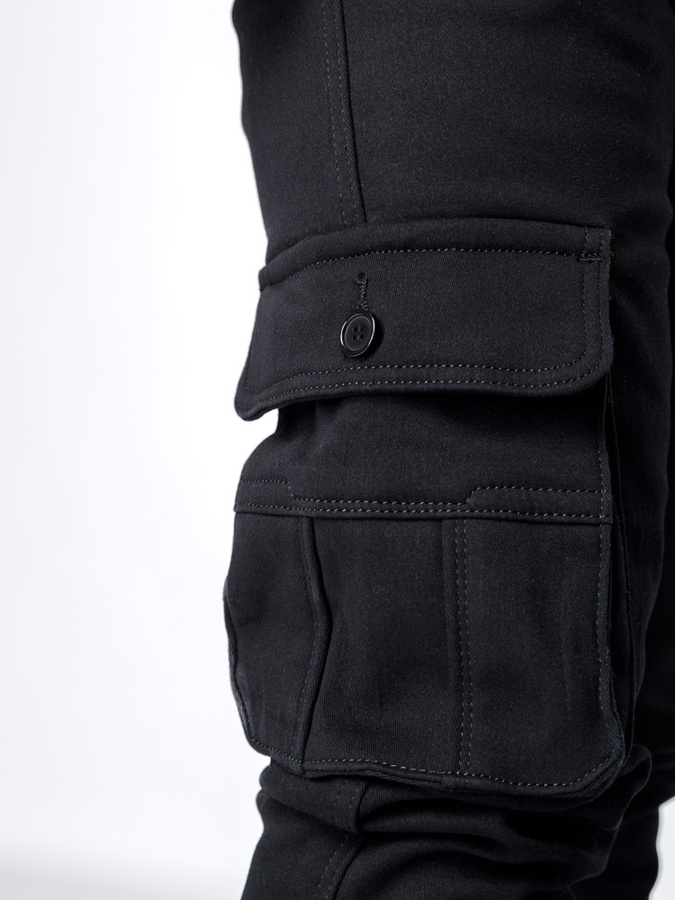 Мужские утепленные джогеры карго 48 цвет черный ЦБ-00235541 SKT000946250 фото