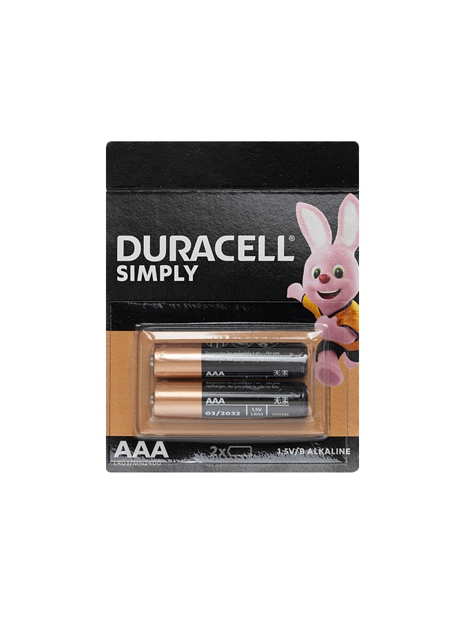 Батарейки алкалиновые DURACELL Plus AAA мизинчик, Цена за 2 шт. цвет разноцветный ЦБ-00217463 SKT000902696 фото