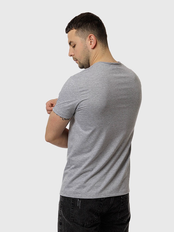Чоловіча футболка регуляр 52 колір сірий ЦБ-00216045 SKT000899808 фото