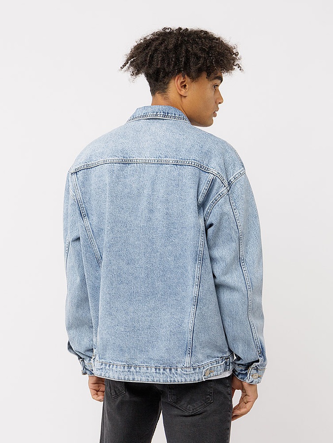 Чоловіча джинсова куртка 46 колір блакитний ЦБ-00219950 SKT000908626 фото