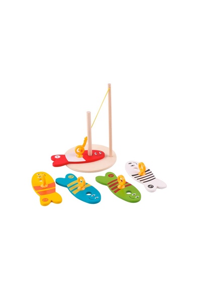 Дерев'яна іграшка "Рибалка" колір різнокольоровий ЦБ-00204234 SKT000875558 фото