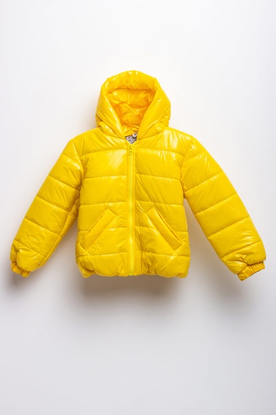 Куртка короткая на девочку 128 цвет желтый ЦБ-00158234, 116