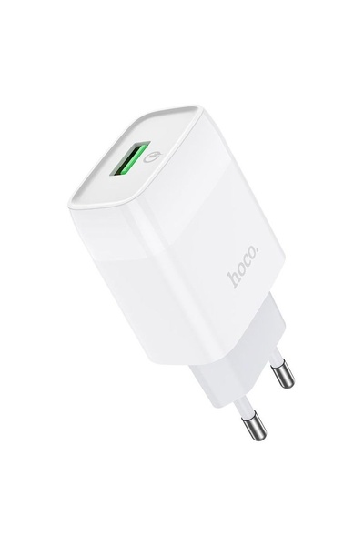 Зарядний пристрій Hoco C72Q 1 USB QC3.0 колір білий ЦБ-00209853 SKT000887810 фото