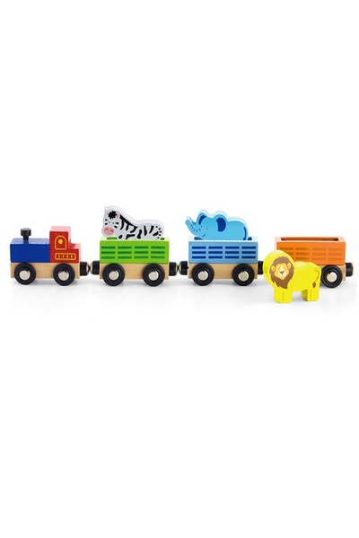 Деревянный набор "Поезд с животными" цвет разноцветный ЦБ-00072087 SKT000373042 фото