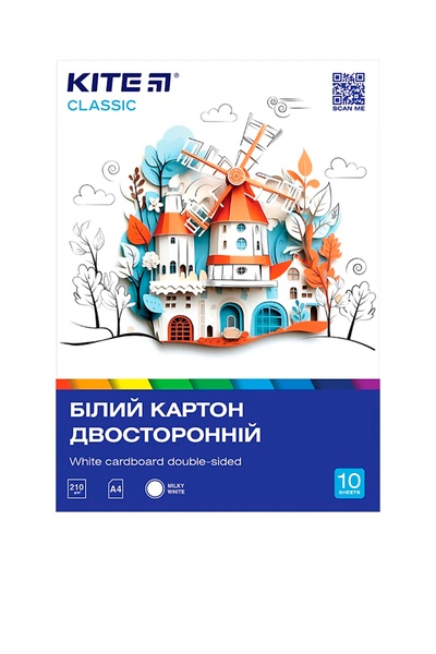 Картон білий двосторонній Kite Classic колір різнокольоровий ЦБ-00255195 SKT001007081 фото