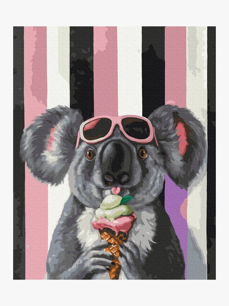 Картина по номерам "Три шарика для коалы" цвет разноцветный ЦБ-00234075 SKT000943309 фото