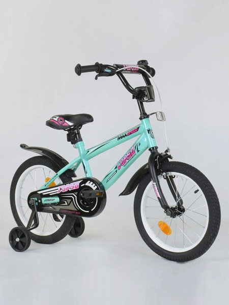 Детский двухколесный велосипед 16" дюймов цвет бирюзовый ЦБ-00213403 SKT000893655 фото