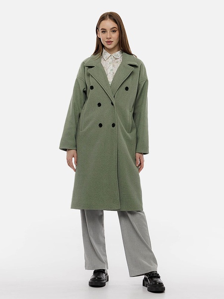 Женское пальто оверсайз 46 цвет оливковый ЦБ-00214710 SKT000896949 фото