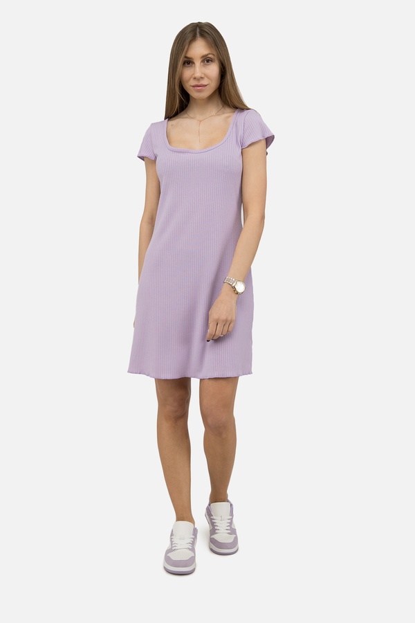 Женское платье 48 цвет сиреневый ЦБ-00250374 SKT000993018 фото