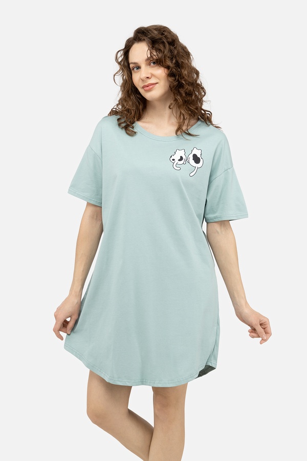 Женская ночная рубашка 42 цвет мятный ЦБ-00244131 SKT000977910 фото