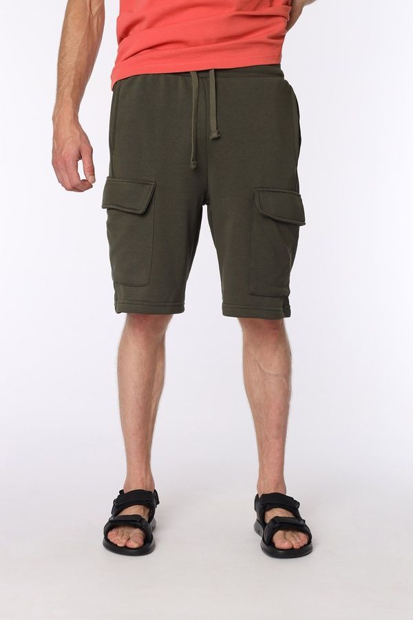 Шорти спортивні чоловічі колір хакі 44 ЦБ-00296371 фото