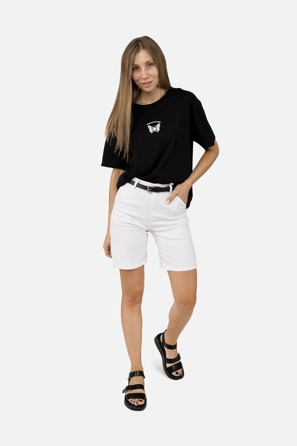 Женская футболка с коротким рукавом 44 цвет черный ЦБ-00253735