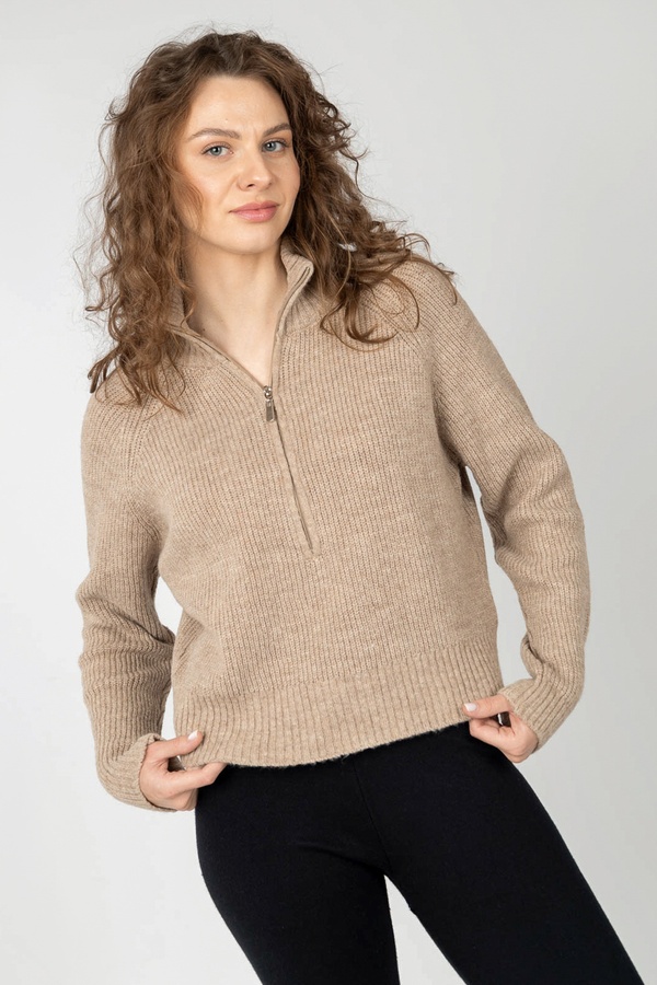 Жіночий светр 48 колір бежевий ЦБ-00234212 SKT000943532 фото