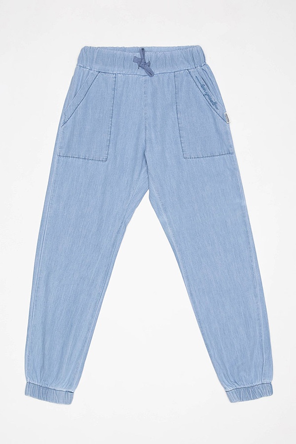 Джогери джинсові на дівчинку 122 колір блакитний ЦБ-00160571 SKT000543691 фото