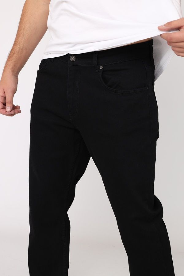 Джинси slim чоловічі колір чорний W28 ЦБ-00280655 фото