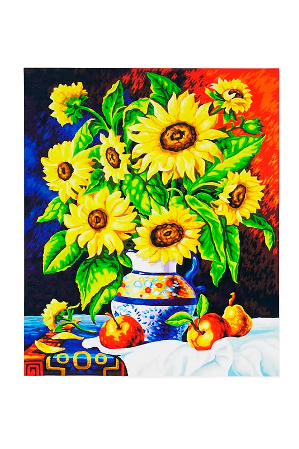 Картина за номерами + Алмазна мозаїка “Соняшники” колір різнокольоровий ЦБ-00238088 SKT000955476 фото