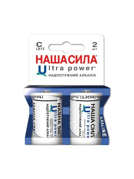 Батарейка НАША СИЛА LR14 Ultra Power, Ціна за блістер колір різнокольоровий ЦБ-00184756 SKT000610581 фото